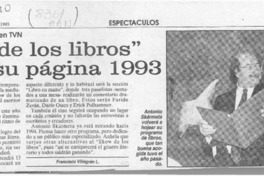 "Show de los libros" abrirá su página 1993  [artículo].