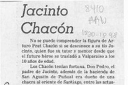Jacinto Chacón  [artículo] Miguel Laborde.