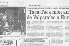 "Taca taca mon amour", de Valparaíso a Europa  [artículo] Juan Carlos Maya.