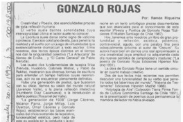 Gonzalo Rojas  [artículo] Ramón Riquelme.