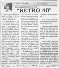 "Retro 40"  [artículo] Luis E. Aguilera.