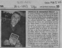 Crónica de Monseñor Precht  [artículo].