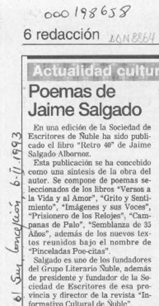 Poemas de Jaime Salgado  [artículo].