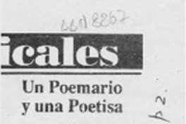 Un poemario y una poetisa  [artículo] José Vargas Badilla.