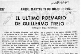 El último poemario de Guillermo Trejo  [artículo] Wellington Rojas Valdebenito.