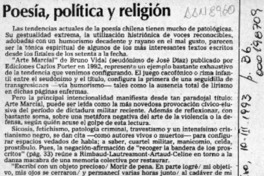 Poesía, política y religión  [artículo] Marcelo Novoa.