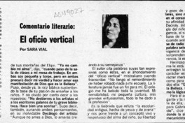 El oficio vertical  [artículo] Sara Vial.