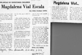 Magdalena Vial Escala  [artículo] José Flores Leiva.