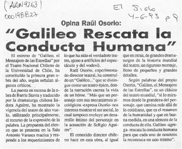 "Galileo rescata la conducta humana"  [artículo].