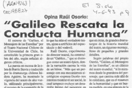 "Galileo rescata la conducta humana"  [artículo].