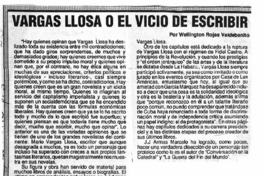 Vargas Llosa o el vicio de escribir  [artículo] Wellington Rojas Valdebenito.