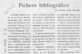 Fichero bibliográfico  [artículo] Carlos René Inbacache.