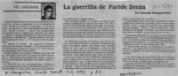 La guerrila de Faride Zerán  [artículo] Antonieta Rodríguez París.
