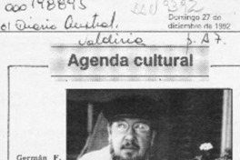 Agenda cultural  [artículo].