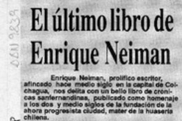 El último libro de Enrique Neiman.