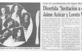 Divertida "Invitación a comer" de Jaime Azocar y Loreto Valenzuela  [artículo].