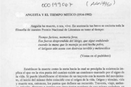 Anguita y el tiempo mtico (1914-1992)  [artículo] Jaime Blume.