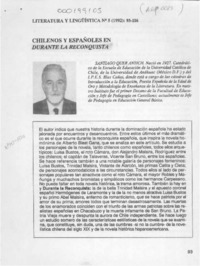 Chilenos y españoles en "Durante la reconquista"  [artículo] Santiago Quer Antich.