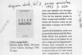 Color sanguíneo  [artículo] Eugenio Dávalos P.