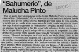 "Sahumerio", de Malucha Pinto  [artículo].