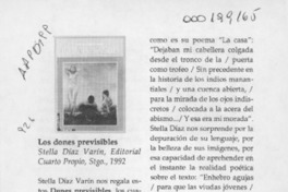 Los Dones previsibles  [artículo] Horacio Eloy.