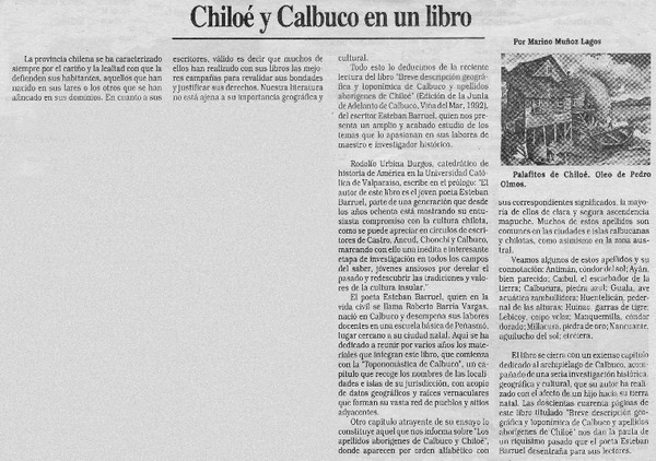 Chiloé y Calbuco en un libro