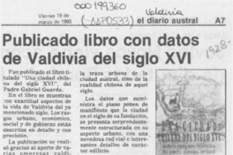 Publicado libro con datos de Valdivia del siglo XVI