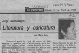 Literatura y caricatura  [artículo] Ana María Lepe.