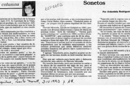 Sonetos  [artículo] Antonieta Rodríguez París.