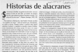 Historias de alacranes  [artículo] Antonio J. Salgado.