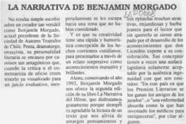 La narrativa de Benjamín Morgado  [artículo] María Cristina Menares.