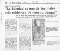 "La Soledad es uno de los males más evidentes de nuestro tiempo"  [artículo].