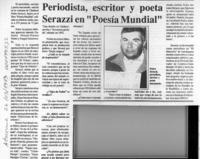 Periodista, escritor y poeta Serazzi en "Poesía mundial"  [artículo].