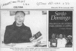 "Mi libro es un pobre espejo de lo que el Papa trajo a Santo Domingo"  [artículo].