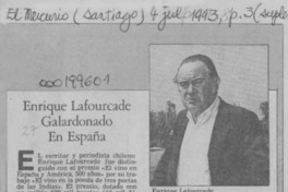 Enrique Lafourcade galardonado en España  [artículo].