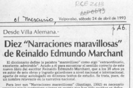 Diez "Narraciones maravillosas" de Reinaldo Edmundo Marchant  [artículo] Pedro Mardones Barrientos.