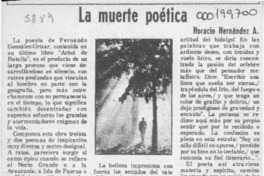 La muerte poética  [artículo] Horacio Hernández A.