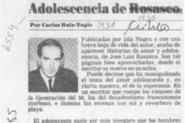 Adolescencia de Rosasco  [artículo] Carlos Ruiz-Tagle.