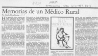 Memorias de un médico rural  [artículo] Gisela Silva Encina.