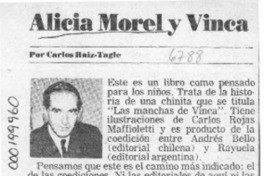 Alicia Morel y Vinca  [artículo] Carlos Ruiz-Tagle.