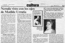 Neruda visto con los ojos de Matilde Urrutia  [artículo].