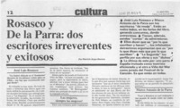 Rosasco y de la Parra, dos escritores irreverentes y exitosos  [artículo] Patricio Rojas Barrera.