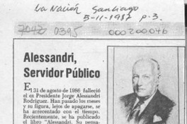 Alessandri, servidor público  [artículo].