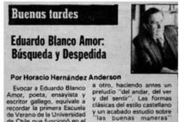 Eduardo Blanco Amor, búsqueda y despedida
