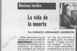 La vida de la muerte  [artículo] Horacio Hernández Anderson.