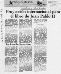 Proyección internacional para el libro de Juan Pablo II  [artículo].
