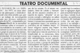 Teatro documental  [artículo] Pedro Labra.