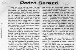 Pedro Serazzi  [artículo] Medardo Cano Godoy.