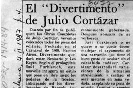 El "Divertimento" de Julio Cortázar  [artículo].