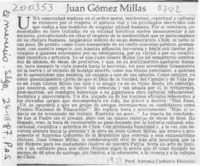 Juan Gómez Millas  [artículo] Antonio Carkovic Eterovic.